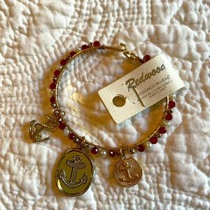 New Beaded Crystal Charm Bracelet